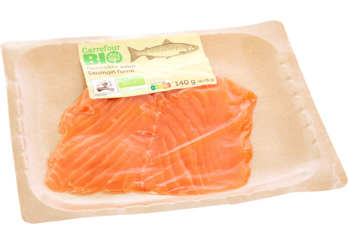 Carrefour Bio Saumon Fumé 140 g