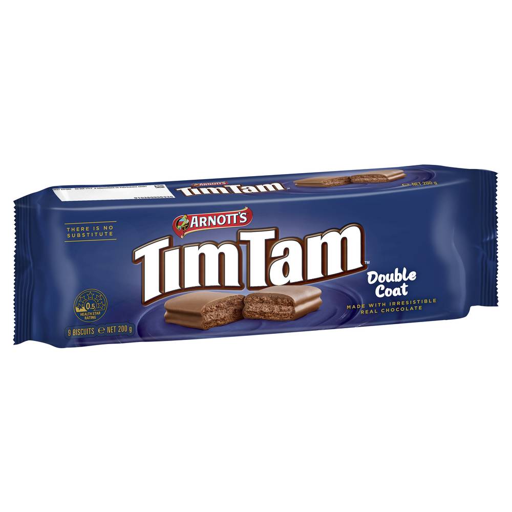 Tim tam Double Coat Chocolate Biscuits (200g, 9 pack)