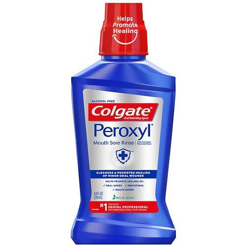 Colgate Peroxyl Antiseptic Mouth Sore Rinse Mild Mint - 8.4 fl oz