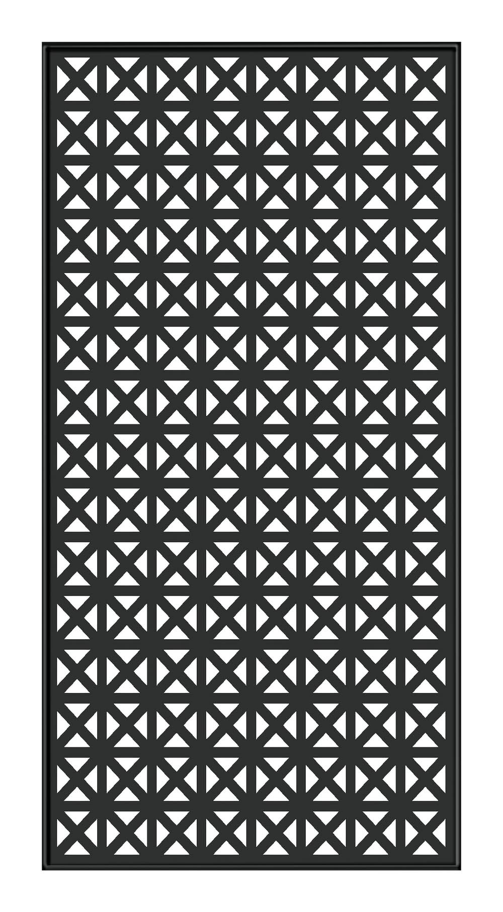 Origin 21 3-ft x 6-ft Black Metal Privacy Lattice
