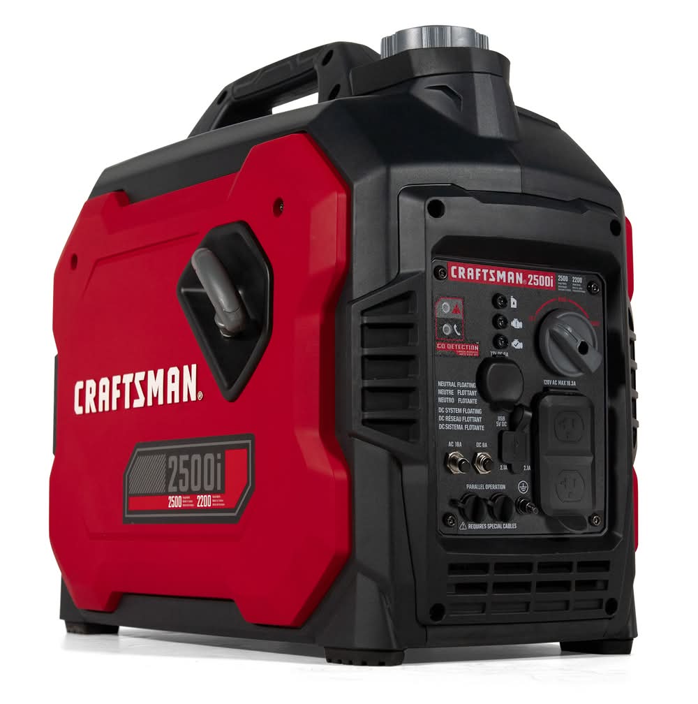 CRAFTSMAN 49 State 2500 Starting / 2200 Running Watt Gasoline Single Fuel Portable Generator
