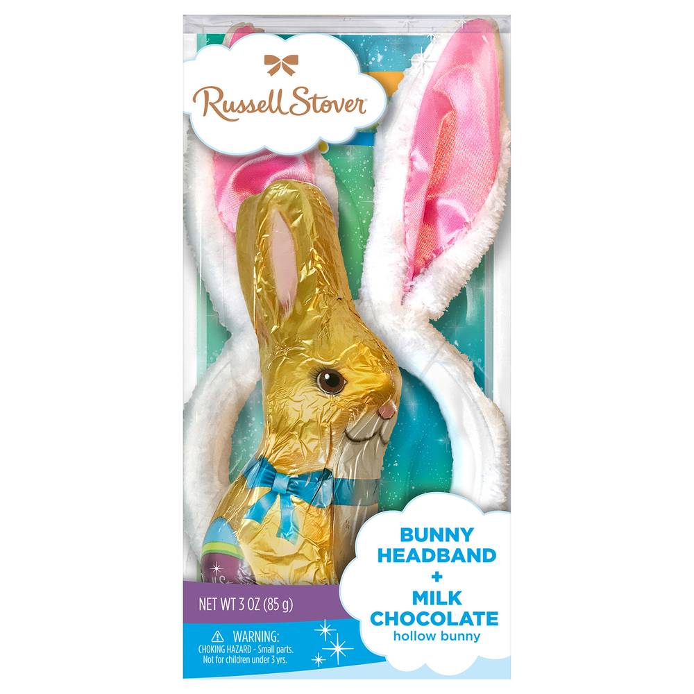 Russell Stover Chocolate Bunny & Headband (3 oz)