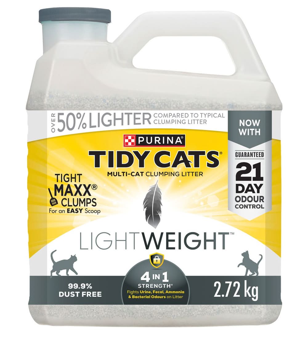 Tidy Cats LightWeight 4-in-1 Strength Multi-Cat Clumping Cat Litter, 6 lb