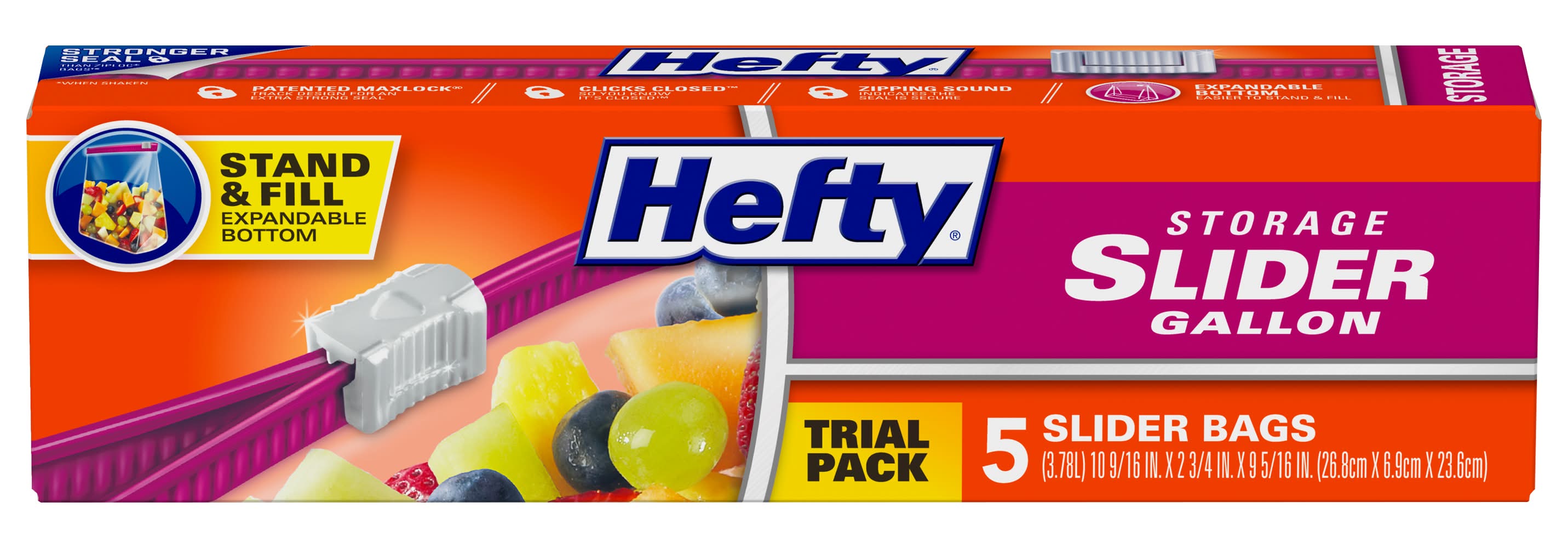 Hefty Storage Gallon Slider Bags (5 ct)