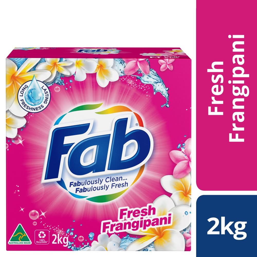 Fab Fresh Frangipani Washing Powder Laundry Detergent (2kg)