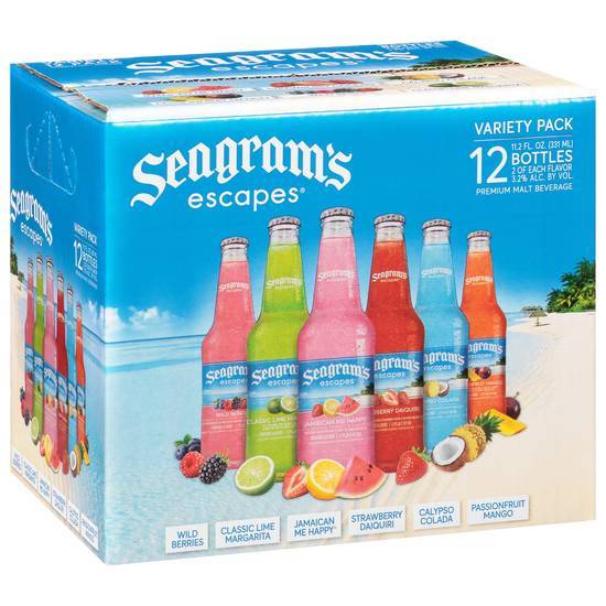 Seagram's Escapes Assorted Premium Malt Beverage Beer Variety pack (12 ct, 11.2 fl oz)