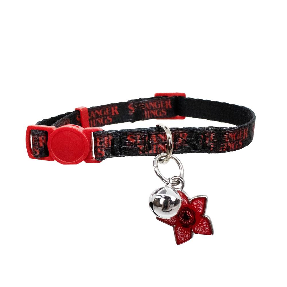 Stranger Things Adjustable Cat Collar (Color: Red, Size: Kitten)