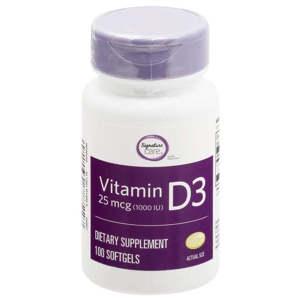 Signature Care Vitamin D3 50 Mcg Softgels (7.1 oz)