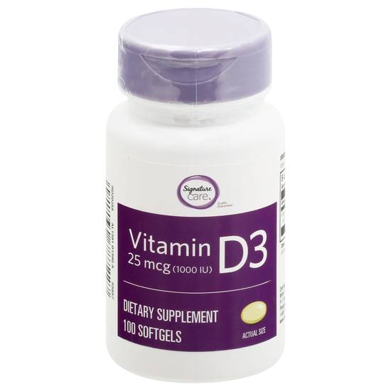 Signature Care Vitamin D3 50 Mcg Softgels ( 100 ct )