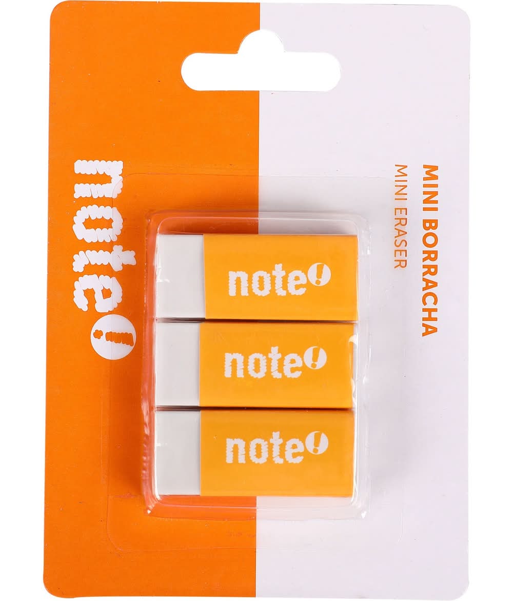 Borracha Mini Branca 3 unidades Note!