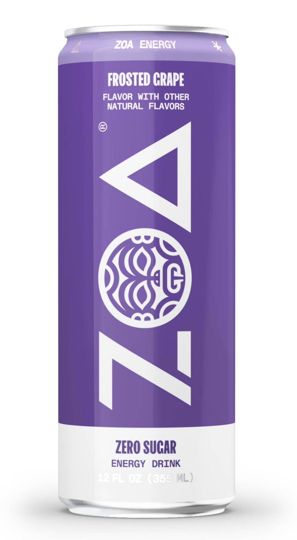 ZOA Zero Sugar Energy Drink, Frosted Grape (12 fl oz)