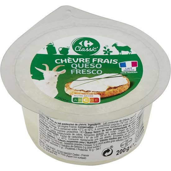Carrefour Classic' - Fromage de chèvre frais (200g)