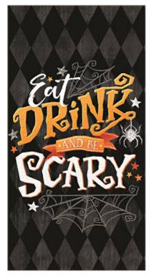 Kaydee Designs Eat Drink Scarry Kitchen Towel - Each