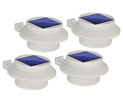 LED Solar Gutter Light Set, 4-Pack