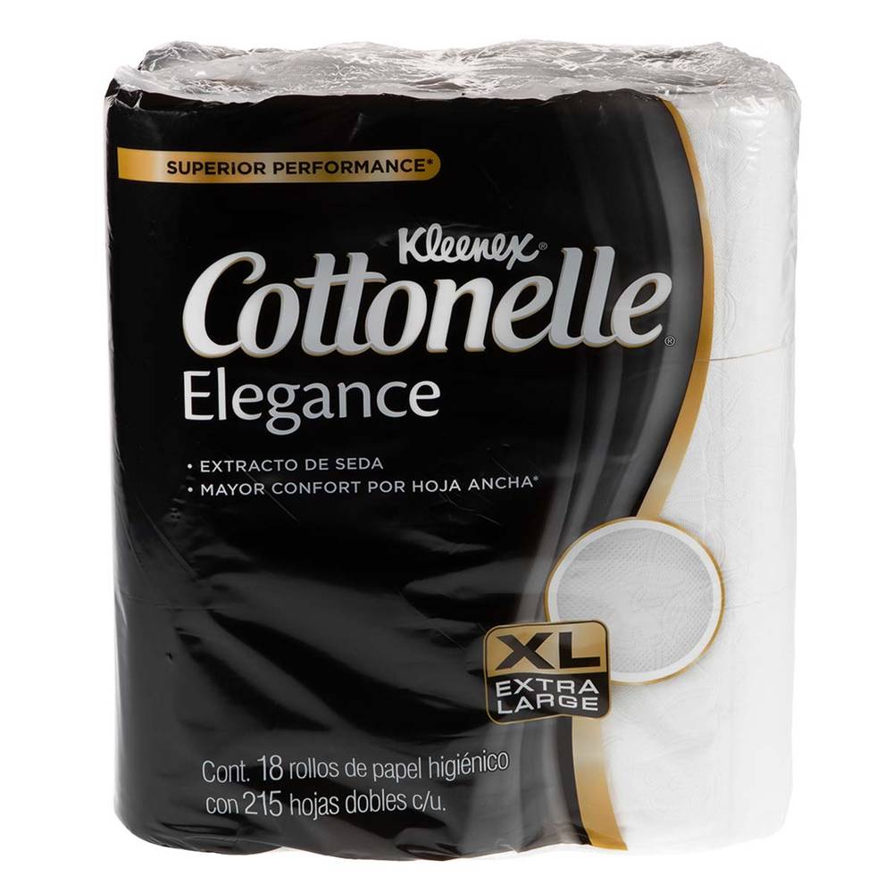 Cottonelle · Elegance papel higiénico con hojas dobles, XL (18 un)