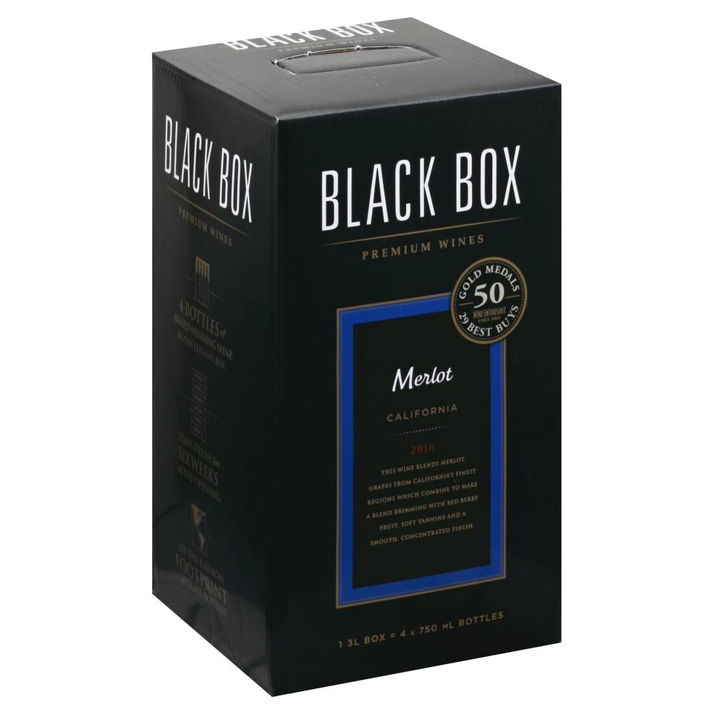 Black Box California Merlot Wine (4 pack, 0.75 L)