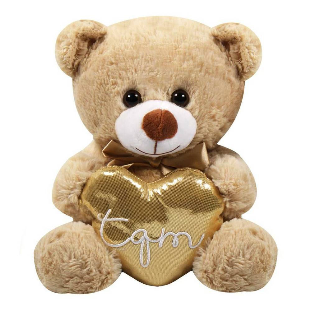 Pelucheria peluche oso dorado san valentín