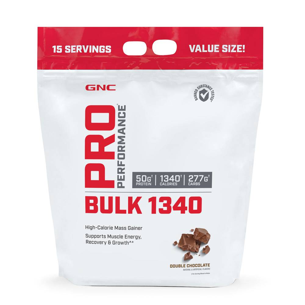 GNC Pro Performance Bulk 1340 Powder, Double Chocolate (12 lbs)