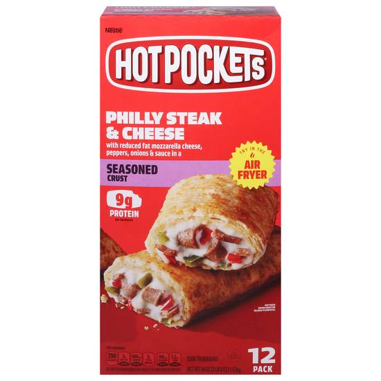 Hot Pockets Seasoned Crust Philly Steak and Cheese Sandwiches (12 ct)