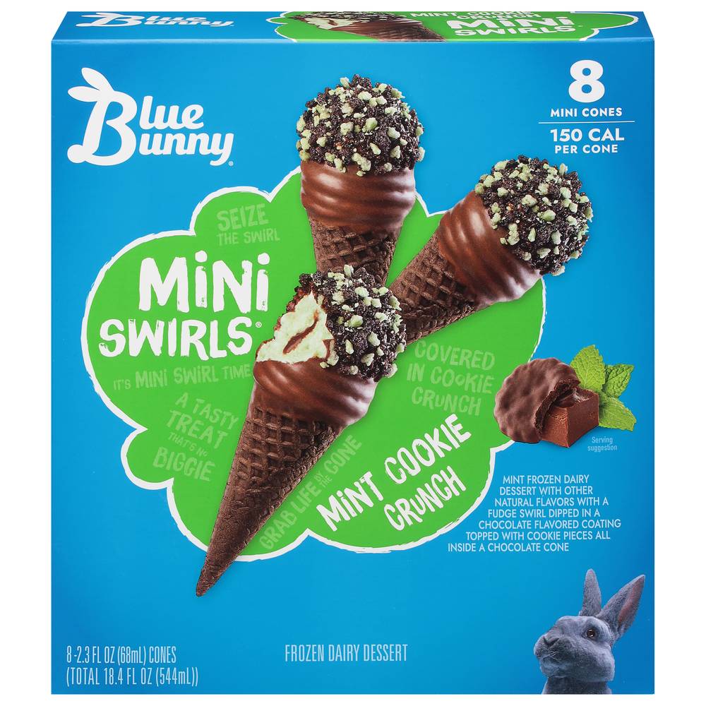 Blue Bunny Mint Cookie Crunch Mini Swirls (18.4 fl oz)