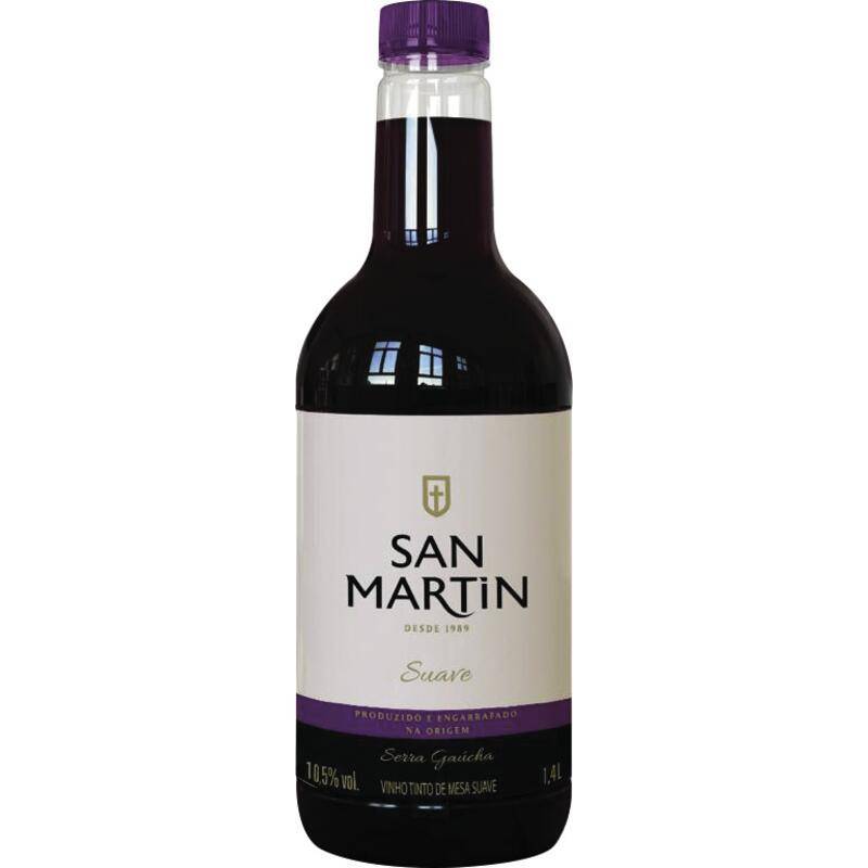 Vinícola panizzon vinho san martin tinto de mesa suave (1.4 l)