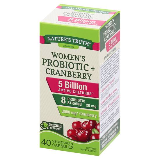 Nature's Truth Women's Probiotic & Cranberry Vegetarian Capsules ( 40 ct )