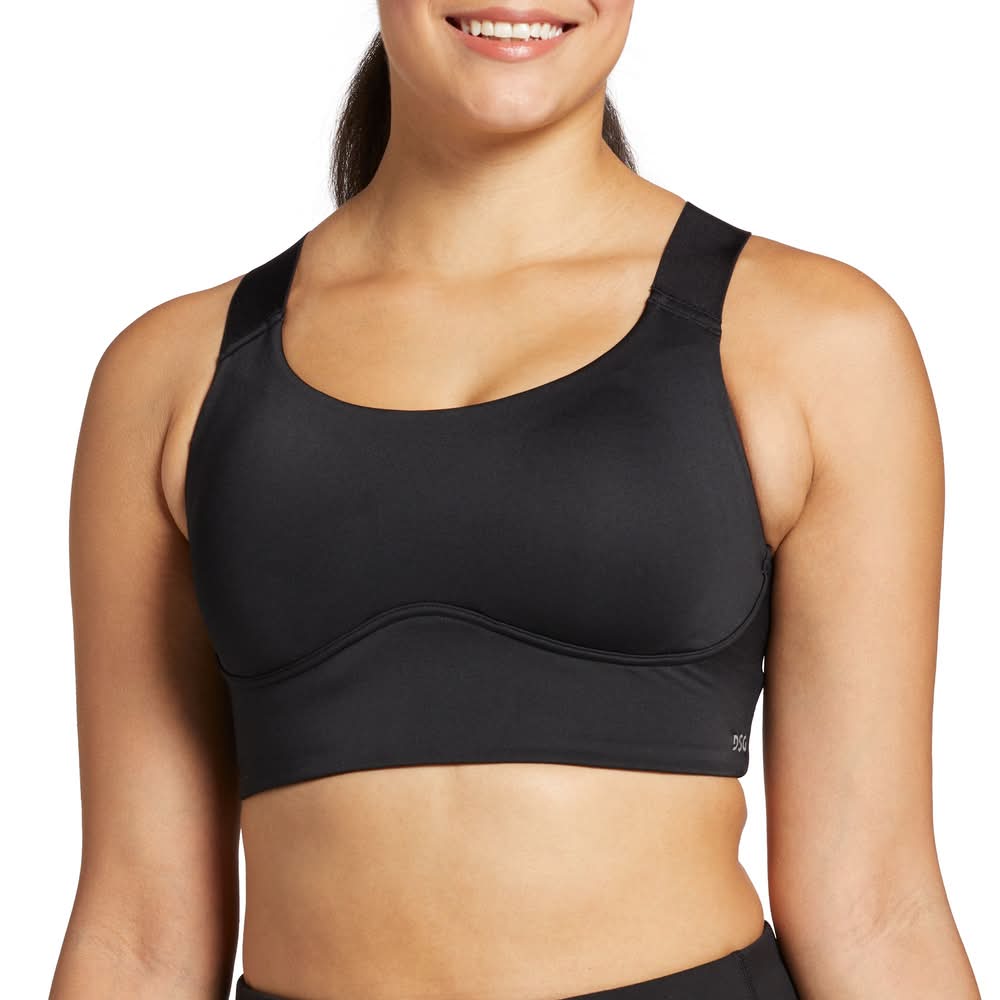 DSG Women's Do It All High Support Sports Bra (Pure Black, S)