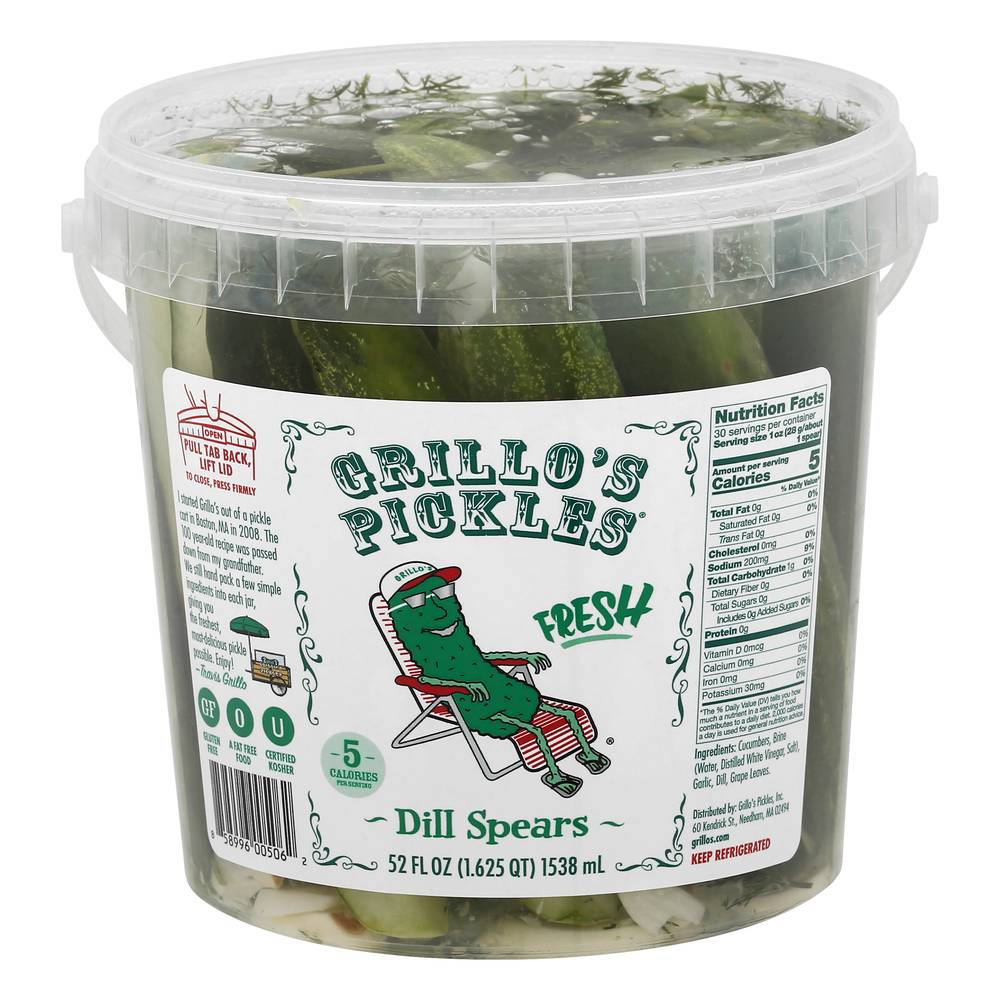 Grillo's Pickles Fresh Dill Spears