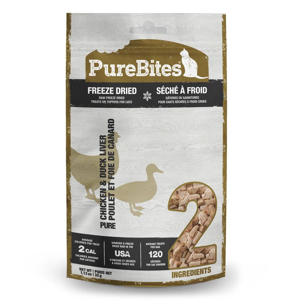 PureBites® Feeze Dried Cat Treat - Chicken & Duck (Flavor: Chicken & Duck, Color: Assorted)