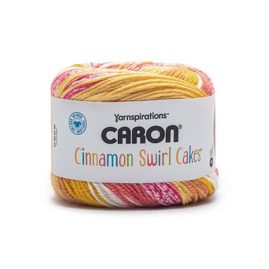 Caron Cinnamon Swirl Cakes Yarn, Tangerine Twist