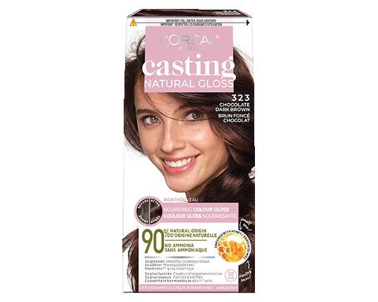 L'oréal Casting Natural Gloss Demi Permanent Hair Color (323 chocolate dark brown )