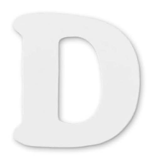 Make Market Mdf Letter D, 2.5 in, White