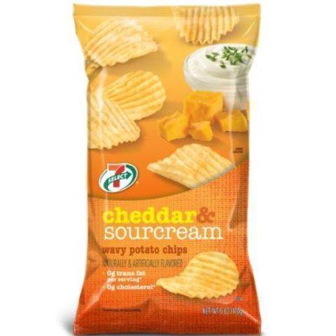 7-Select Ripple Potato Chips (cheddar-sour cream)