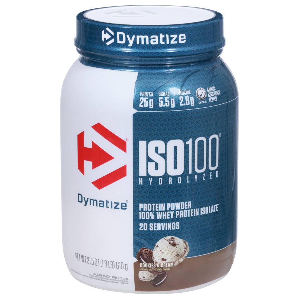 Dymatize Iso100 Hydrolyzed Cookies & Cream Protein Powder (21.5 oz)