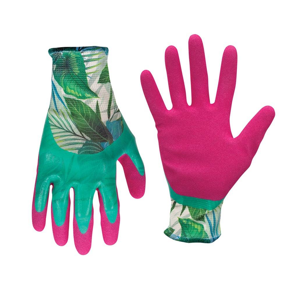 Style Selections Small/Medium Pink Nitrile Dipped Nitrile/Polyester Gloves, (1-Pair) | 81614