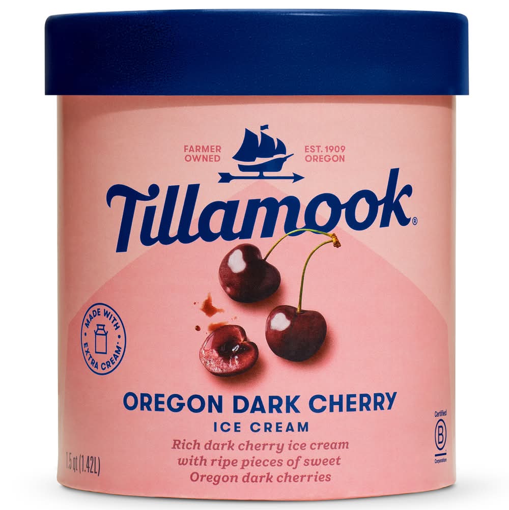 Tillamook Ice Cream, Oregon Dark Cherry (1.5 qt)
