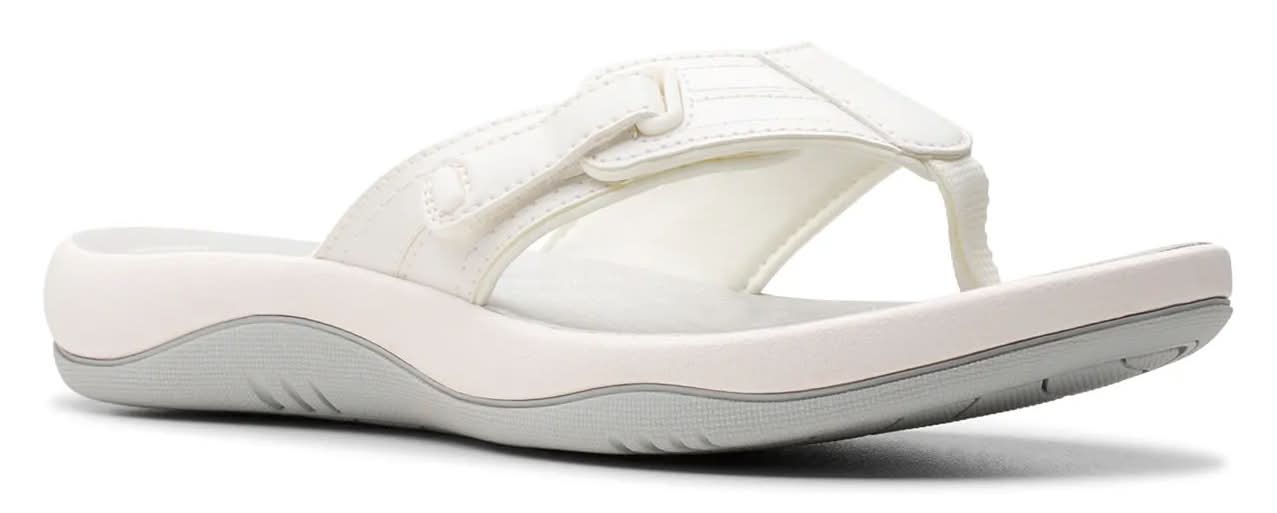 Clarks Sunmaze Loop Sandal (White Medium - 10)