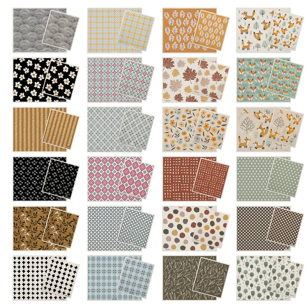Swedish Dishcloths, 12-piece Set, Assorted Designs