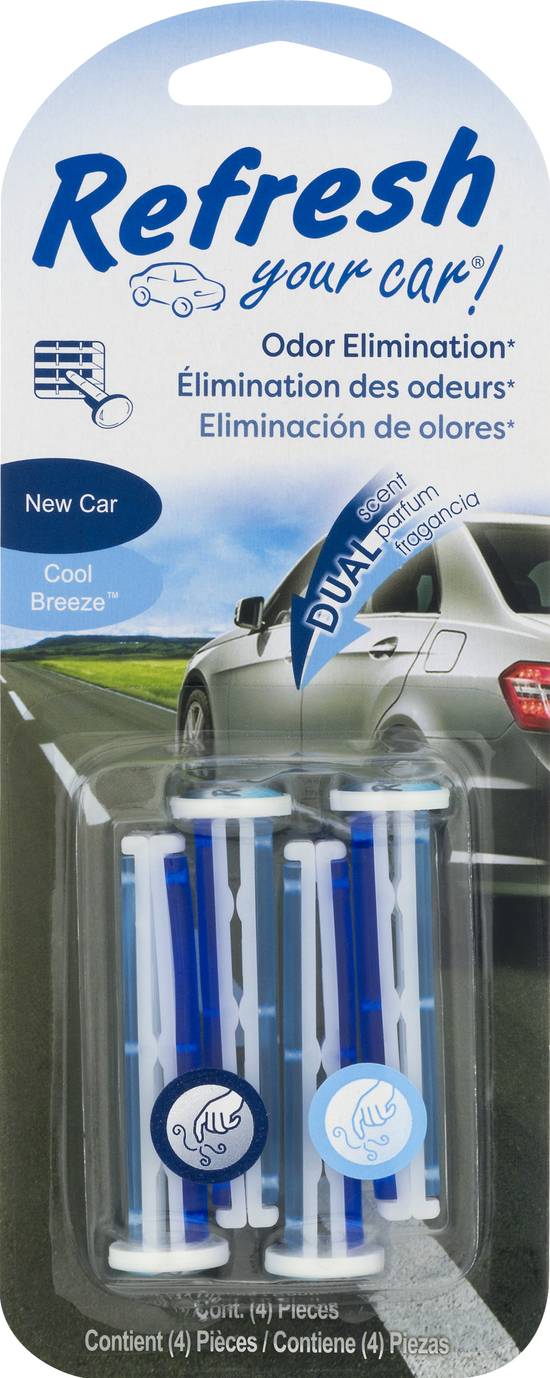 Refresh Your Car New Car Cool Breeze Auto Vent Sticks (4 ct)