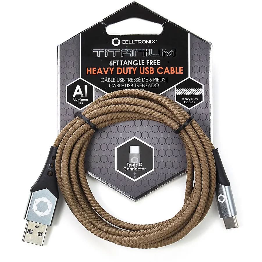 Celltronix Titanium Heavy Duty USB - Type C Cable