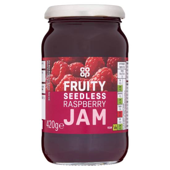 Co-Op Fruity Seedless Raspberry Jam (420g)