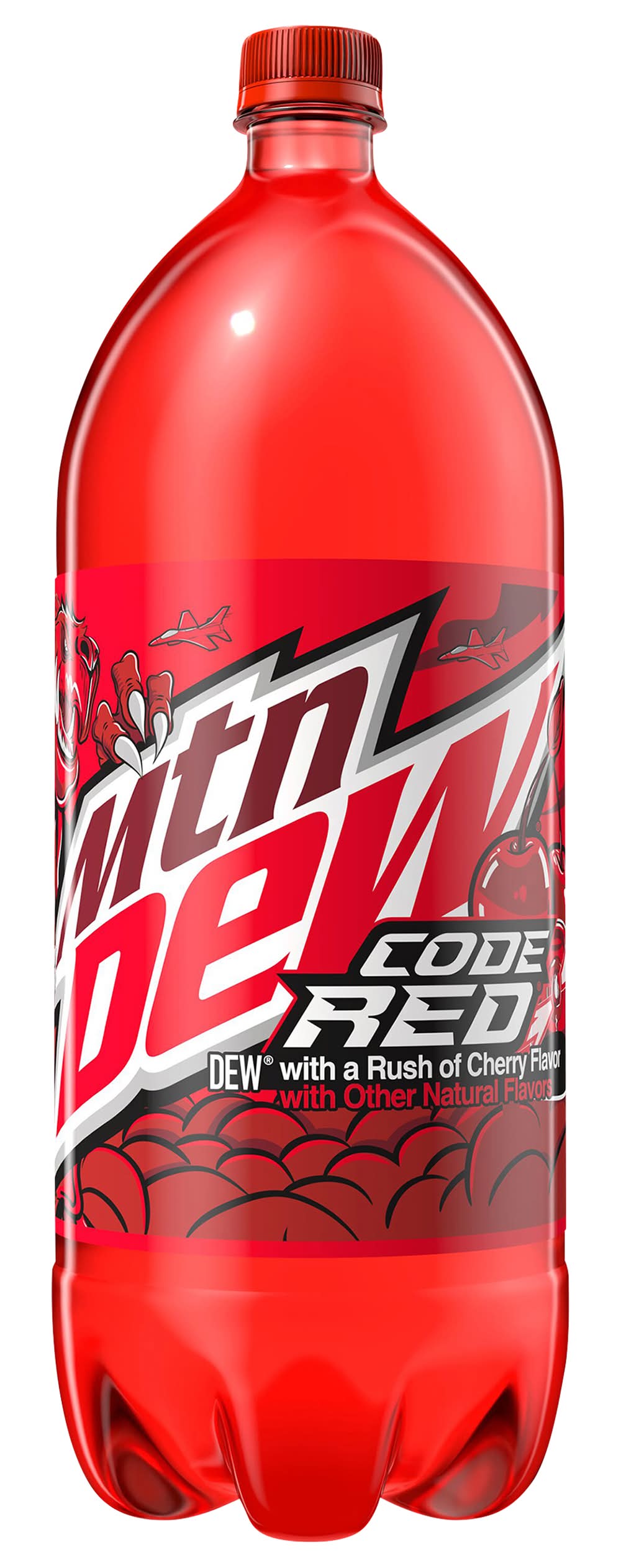 Mountain Dew Code Red Soda, Cherry (2 L)