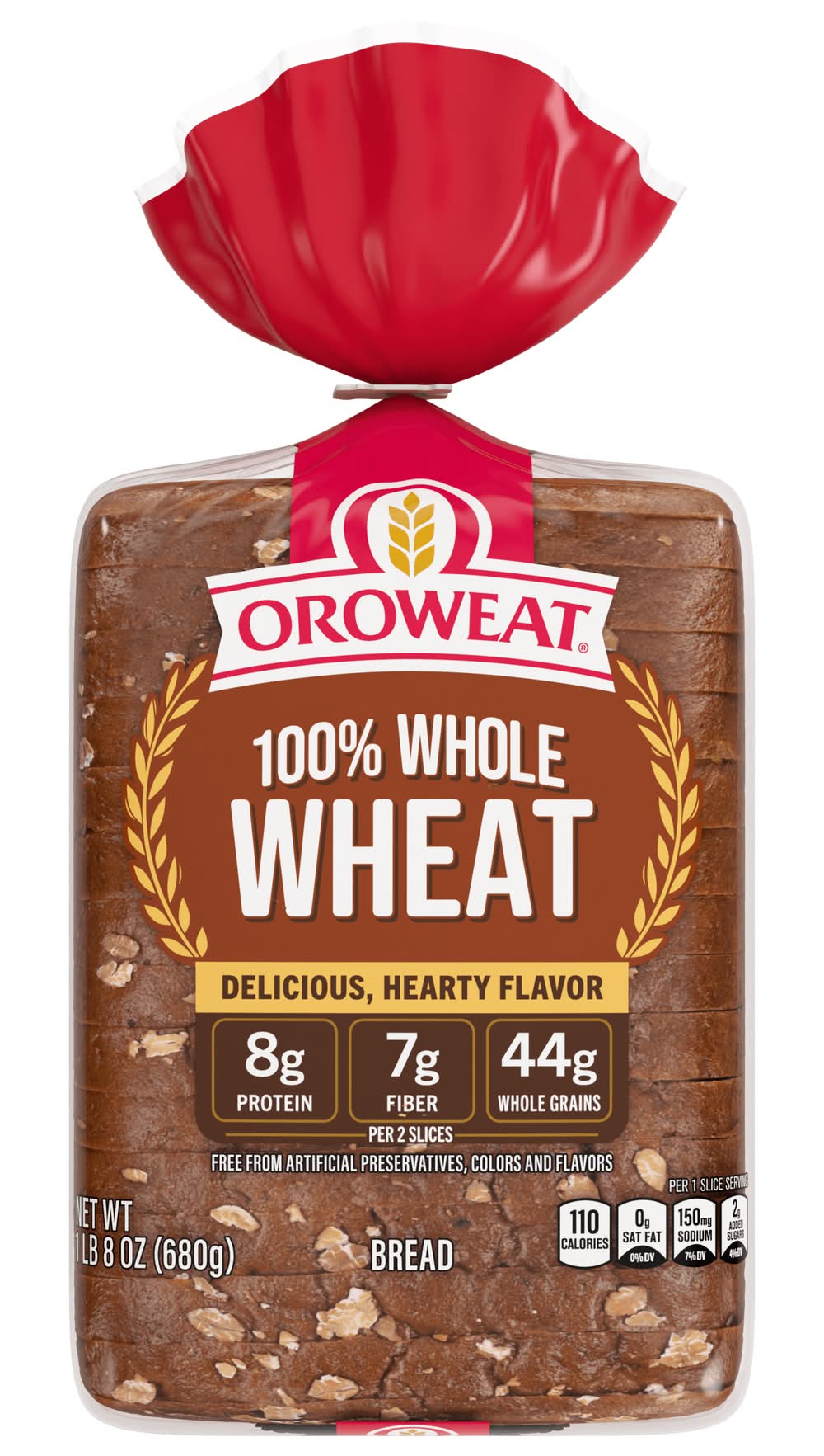 Oroweat Whole Grains 100% Wheat Bread (24 oz)
