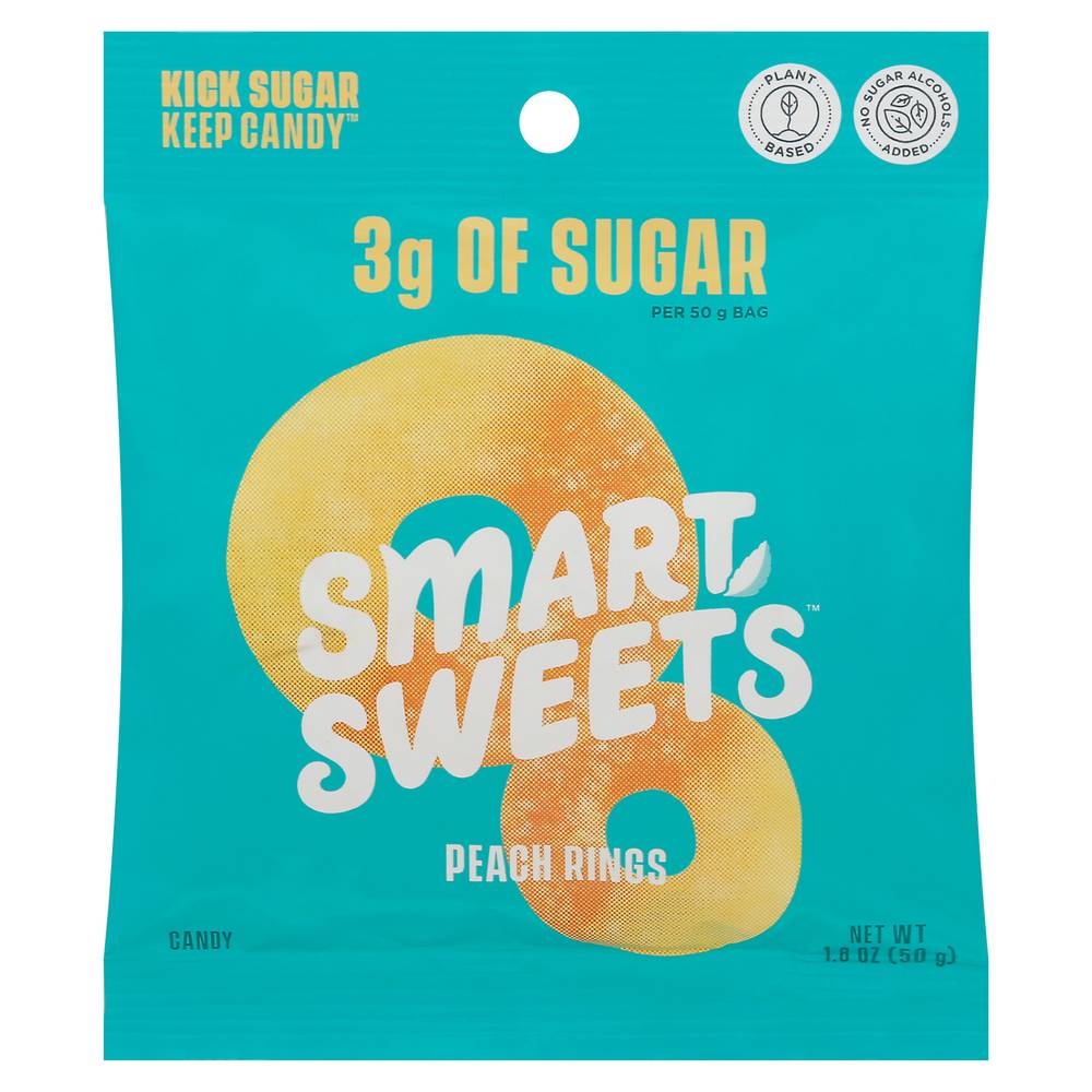 Smart Sweets Peach Rings Candy (1.8 oz)