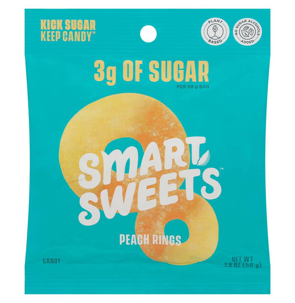 SmartSweets Peach Rings Candy (1.8 oz)