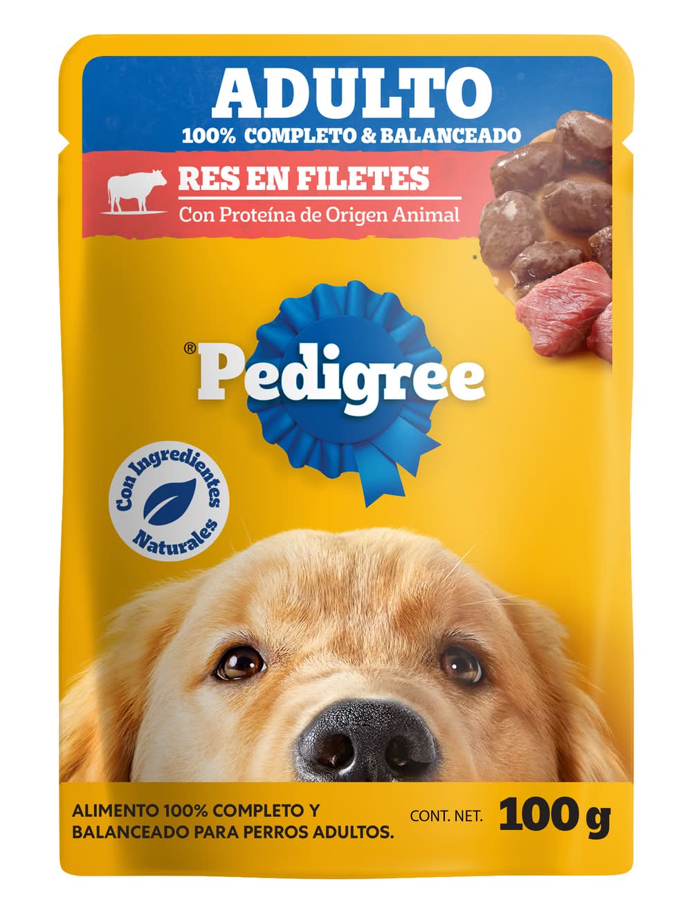 Pedigree · Alimento húmedo de res en filetes para perro, Adulto (100 g)