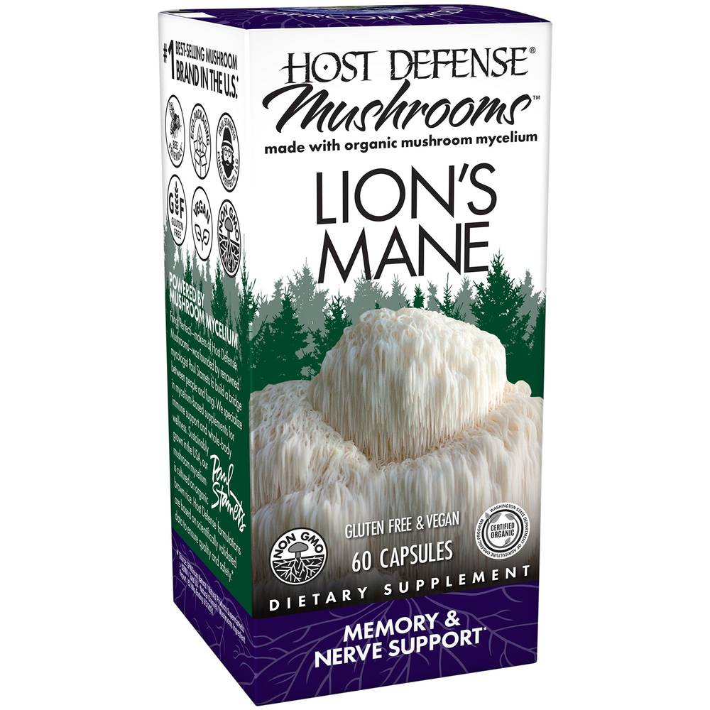Host Defense Lion's Mane Mushrooms Memory & Nerve Support Capsules