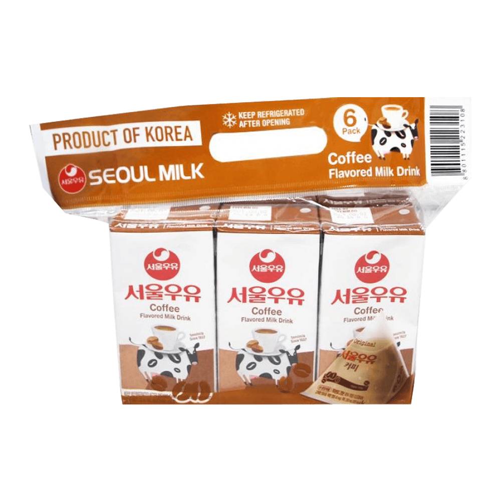 Seoul Milk Flavored Milk Drink, Coffee (6 x 6.42 oz)