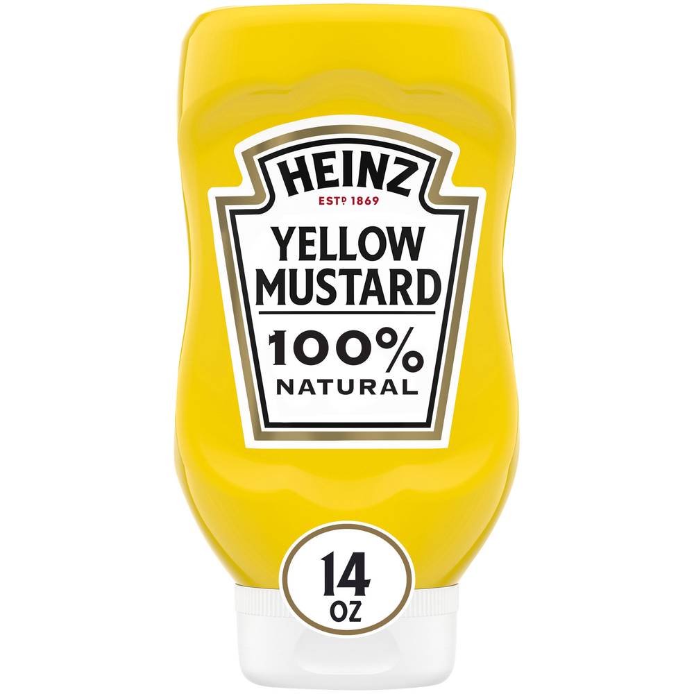 Heinz 100% Natural Yellow Mustard (14 oz)