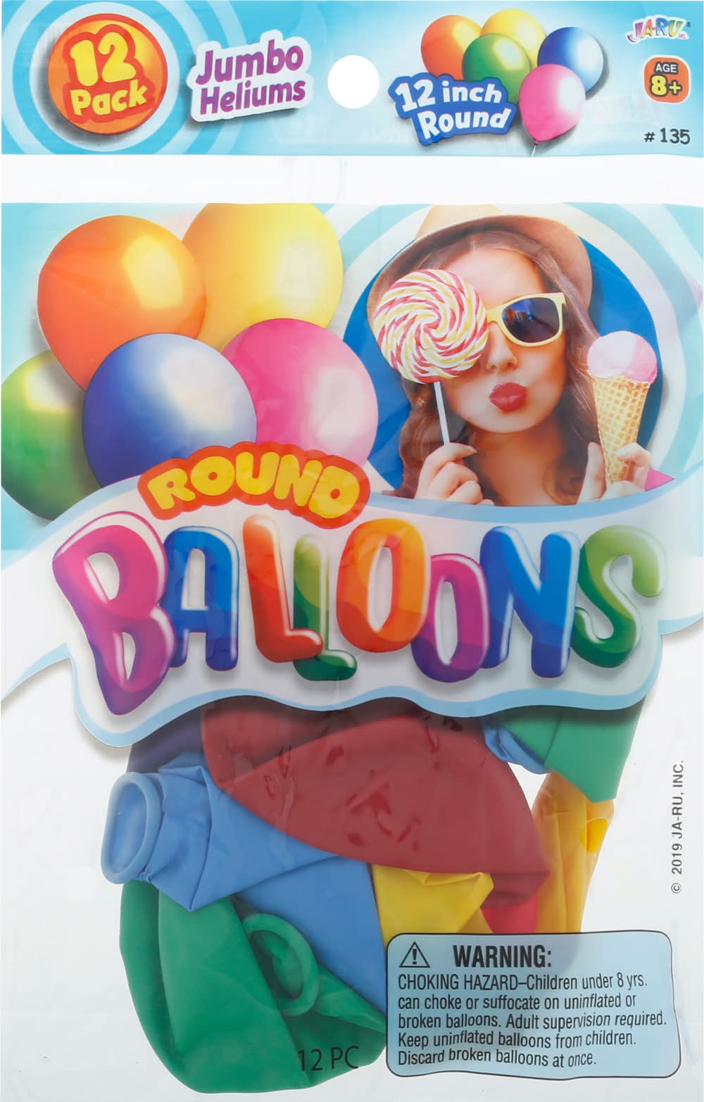 JA-RU Jumbo Round Balloons (1.6 oz)